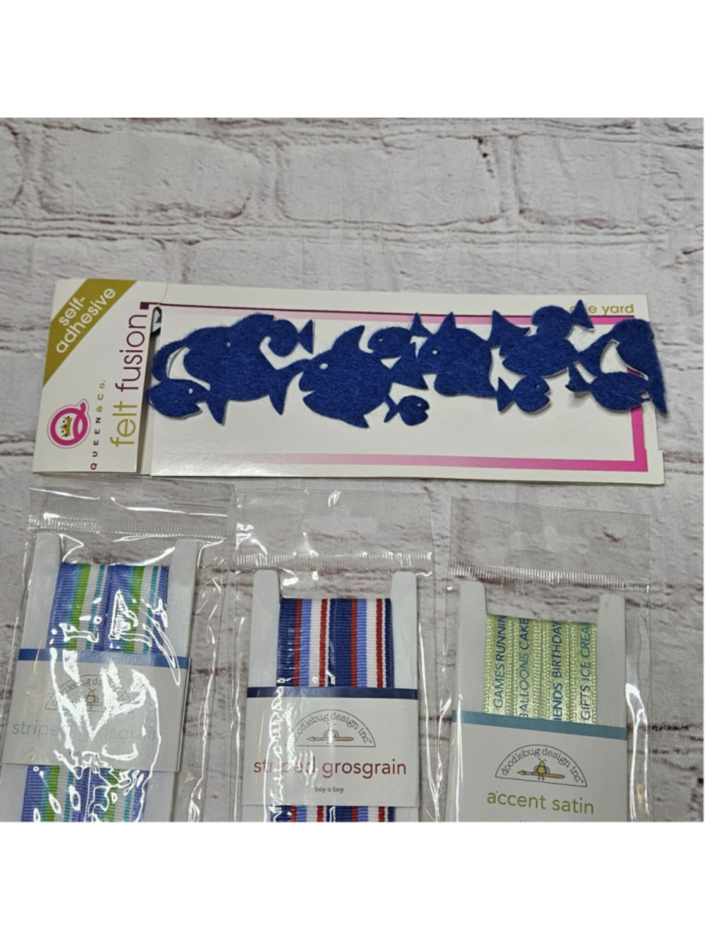 Scrapbook/Crafting Ribbon Lot of 13 All New in Package - Picture 2 of 5